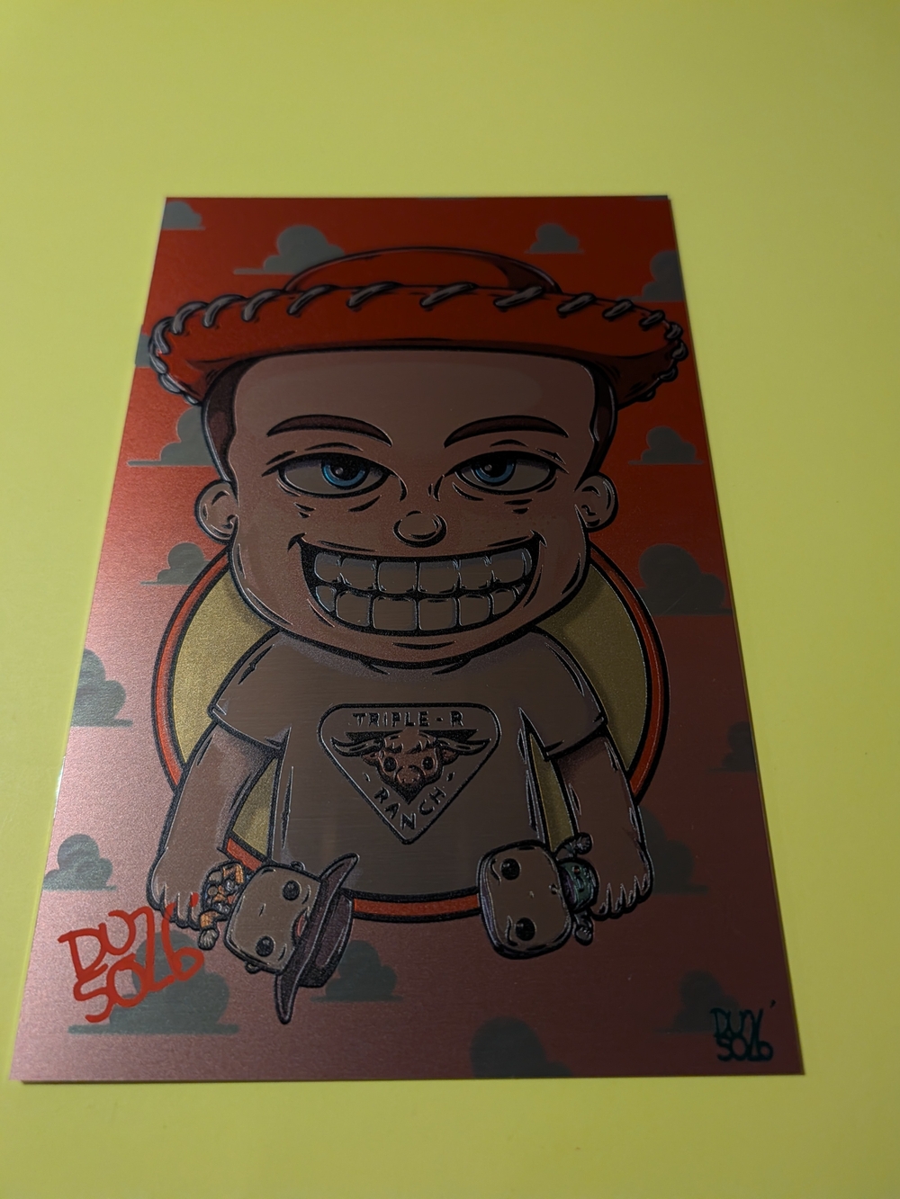 ANDY(TOY STORY) EMBOSSED METAL ART BOOK BY DUSO SIGNED WITH COA LTD 6 NEW